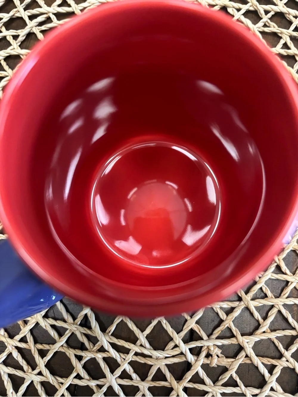 Starbucks ceramic purple and coral 14 ounce mug